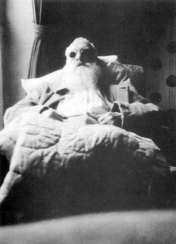 Клод Моне в кровати, после операции  1923г